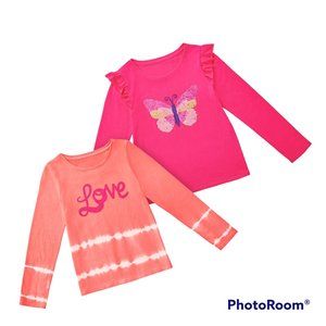 Pack-Members Mark Girl's Long Sleeve My Favorite Tee Love+Butterfly